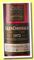 Glendronach 41 yo 1972/2013 (51.7%, OB, batch 9, oloroso sherry butt, cask #702, 448 bottles)