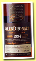 Glendronach 16 yo 1994/2011 (56%, OB for K&L Wine Merchants USA, Pedro Ximenez Puncheon, cask #3186, 606 bottles)