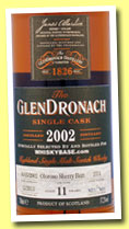 Glendronach 11 yo 2002/2013 (57.2%, OB, for Whiskybase, oloroso sherry butt, cask #2751, 701 bottles)