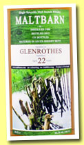 Glenrothes 22 yo 1990/2012 (50,7%, Maltbarn, sherry cask, 151 bottles)