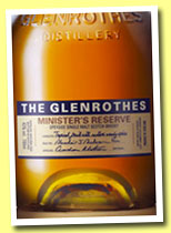 Glenrothes 'Minister's Reserve' (43%, OB, Manse Brae series, travel retail, 2013)