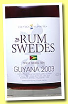 Guyana 2003/2013 (60.9%, Rum Swedes, bourbon barrel, cask #19, 230 bottles)