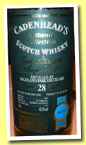 Highland Park 28 yo 1985/2013 (48.3%, Cadenhead, Authentic Collection, bourbon hogshead, 252 bottles)