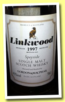 Linkwood 1997/2013 (45%, Gordon & MacPhail, refill sherry hogshead, cask #10811)