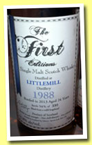 Littlemill 24 yo 1988/2013 (55.8%, The First Editions, refill hogshead, 330 bottles)