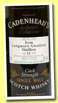 Longmorn 12 yo 1984/1996 (58.1%, Cadenhead Authentic Collection, SherryWood)