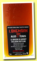 Longmorn 17 yo 1996/2013 (57.3%, Signatory Vintage for La Maison du Whisky, 1st fill sherry butt, cask #72321, 620 bottles)