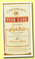 Miltonduff-Glenlivet 22 yo 1990/2012 (56.7%, Cadenhead, wine cask, Claret)