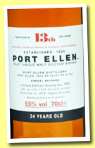 Port Ellen 34 yo 1978/2013 '13th Release' (55%, OB, Special Releases, 2958 bottles) 