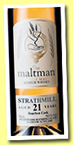 Strathmill 21 yo (50.5%, The Maltman, bourbon cask, 2012)